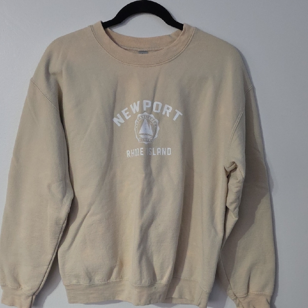 Beige Newport Rhode Island Sweatshirt - Size M